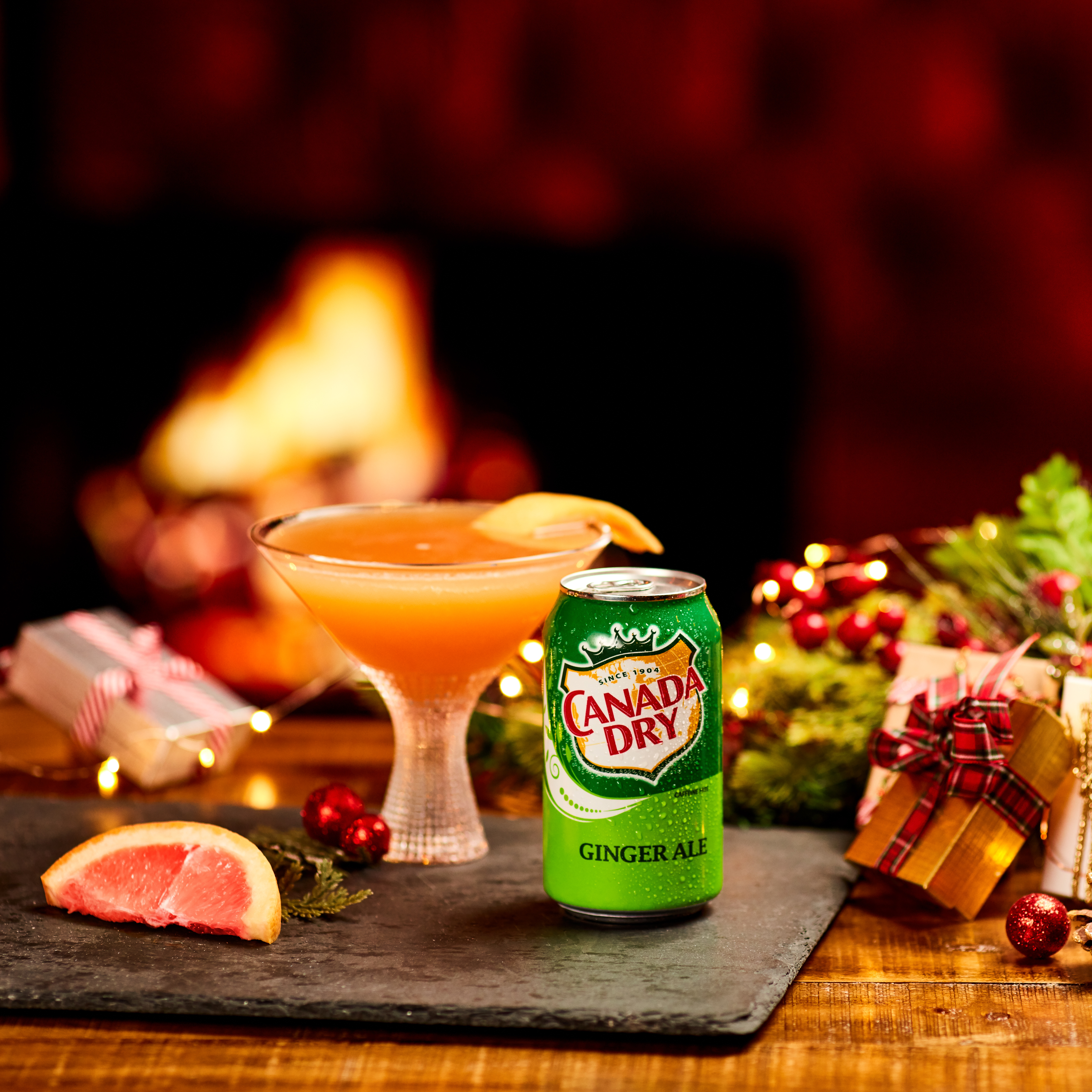 GrapefruitGinger Holiday Spritz Recipe Canada Dry